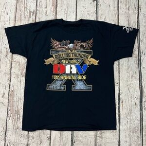 Rolling Thunder Motorcycle Bike Rally 2014 New York City Crewneck Tee Tshirt